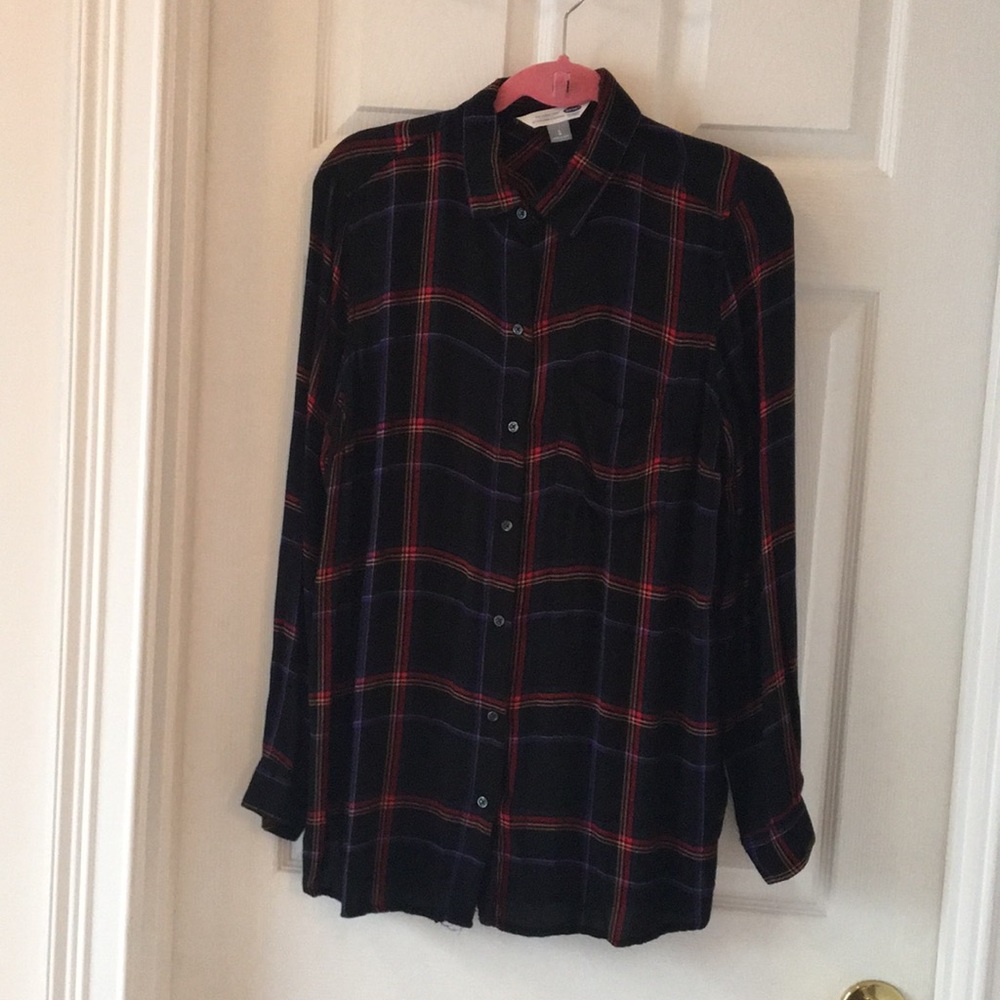Classic Black Plaid Button Down